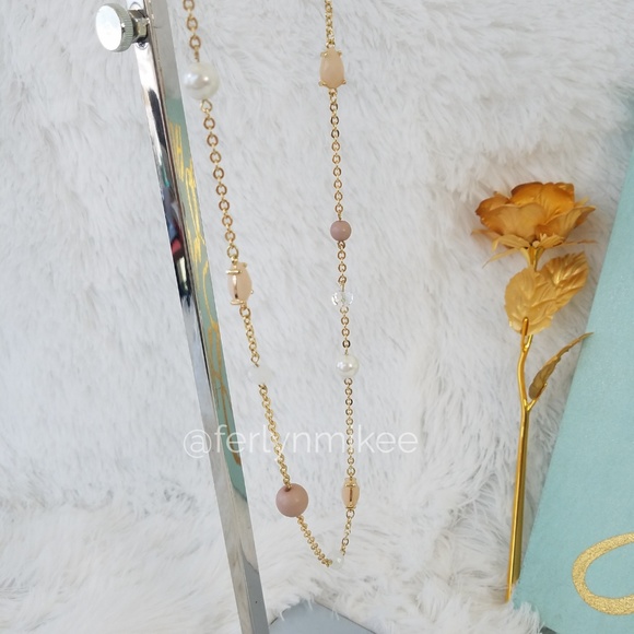 NEW LOFT Mixed Stone Station Necklace 17" NWT - Picture 5 of 7